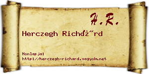 Herczegh Richárd névjegykártya