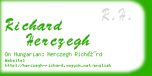 richard herczegh business card